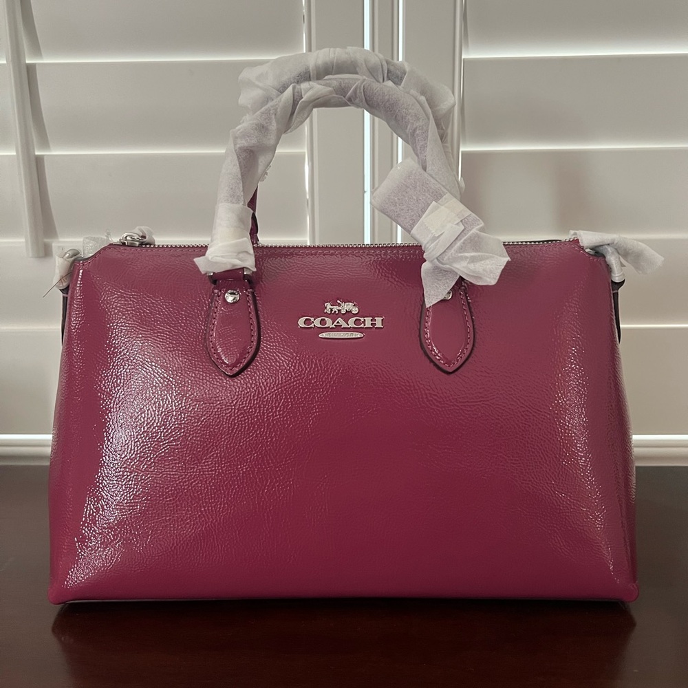Coach Georgia Satchel in Crinkle Pink Leather! CV942 New w/Tags!